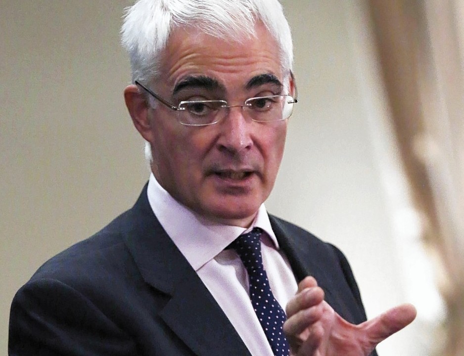 Former chancellor hopes to persuade undecided voters in Western Isles to vote"no".